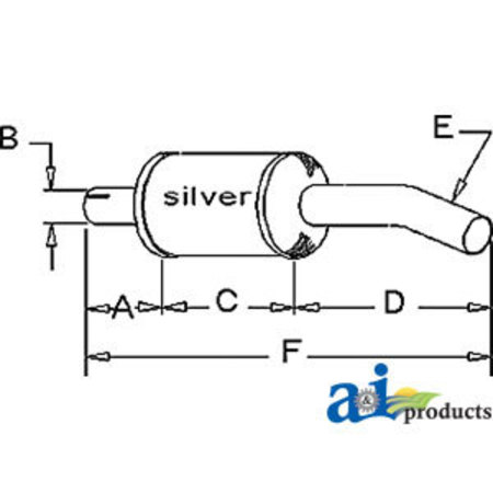 A & I PRODUCTS Muffler 8.5" x10" x30" A-401776R1